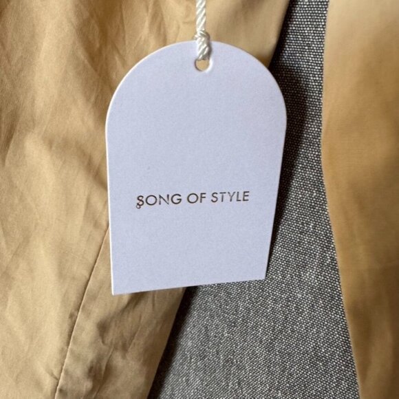 Song of Style Kelso Top 100% Cotton Sand Beige Oversized Button Up Shirt Size S - Picture 11 of 15